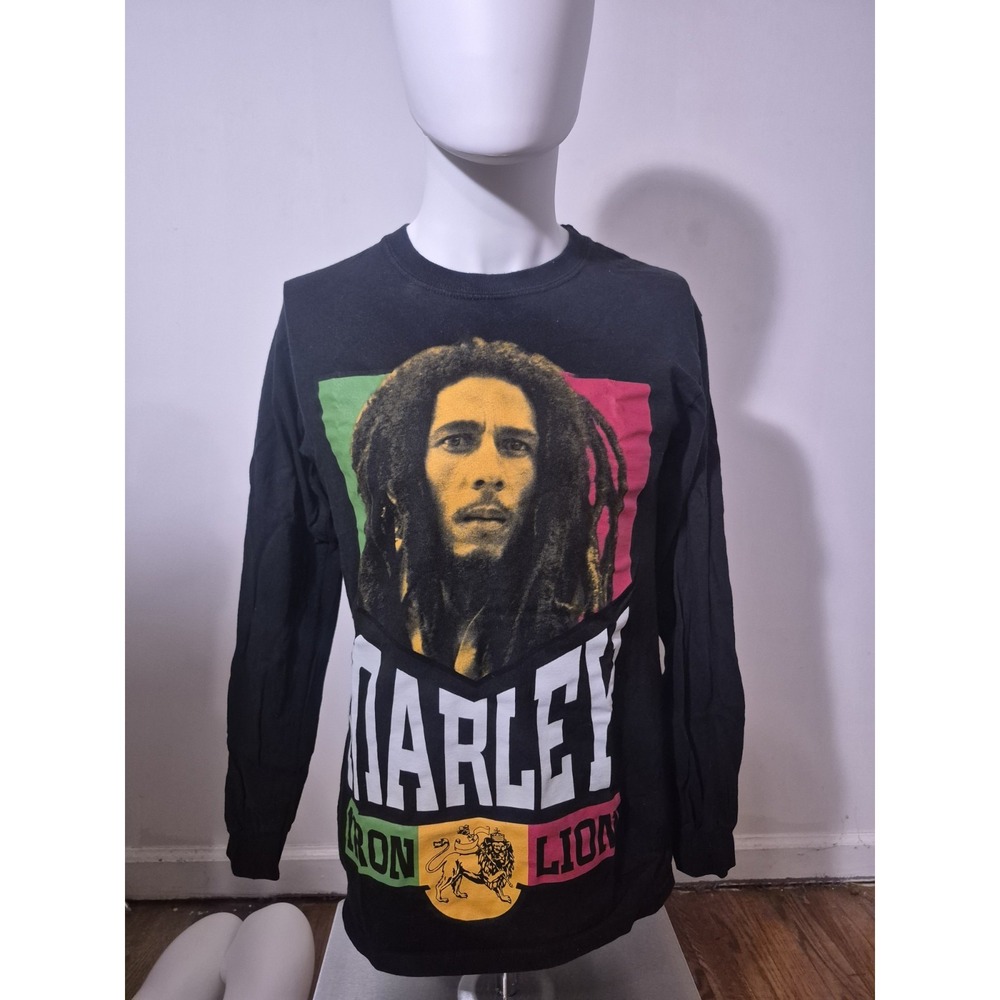 Zion Rootswear T-Shirt Men's sz Small Bob Marley Iron Lion Tri-Color 100% Cotton